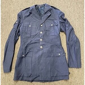 Vintage US Air Force Coat Officer Mens Size 41 XL Blue Service Dress Jacket USAF